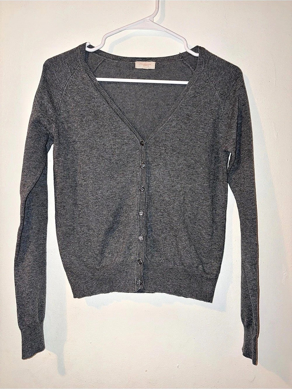 Ambiance  Gray V-Neck Cardigan
